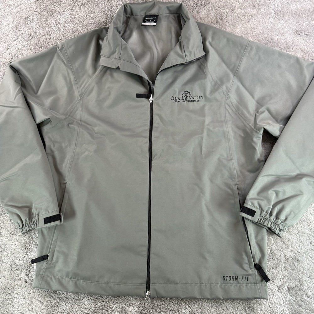Nike Golf Storm-FIT 10 Jacket Men's Medium Gray Full Zip Windbreaker Waterproof